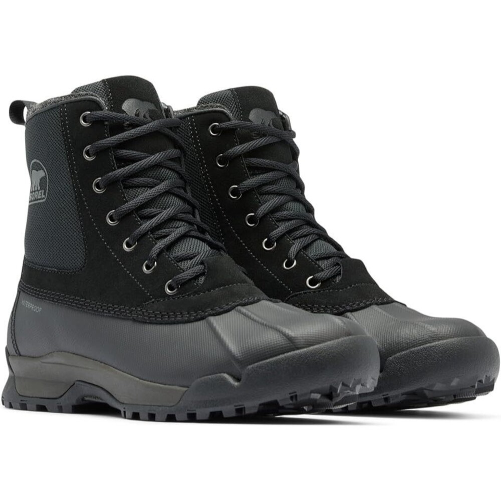 SOREL MEN'S BUXTON LITE WATERPROOF BOOTS SIZE 7 BLACK 2078361